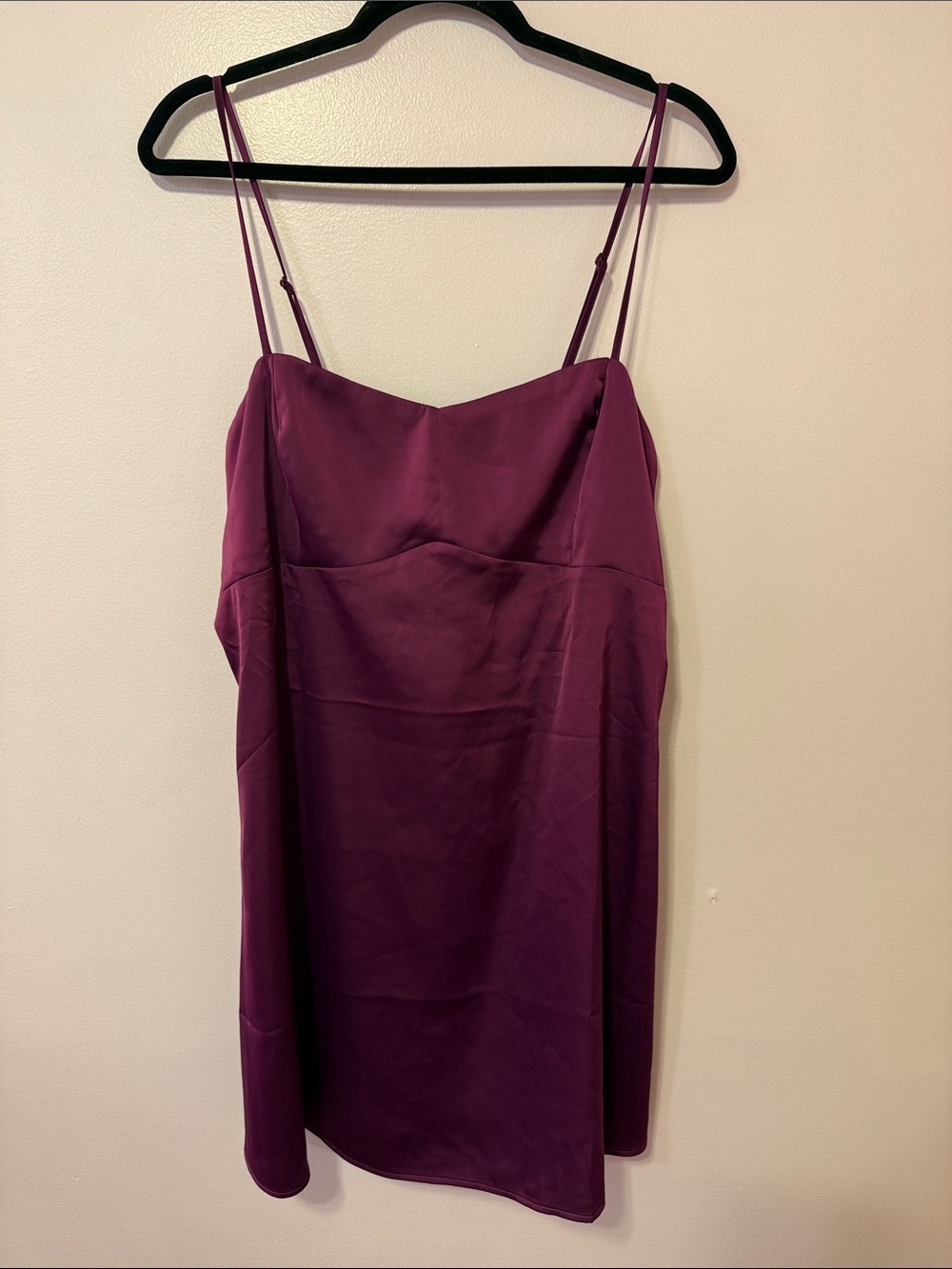 Urban Outfitters Plum Satin Tie Back Mini Dress XL NWT